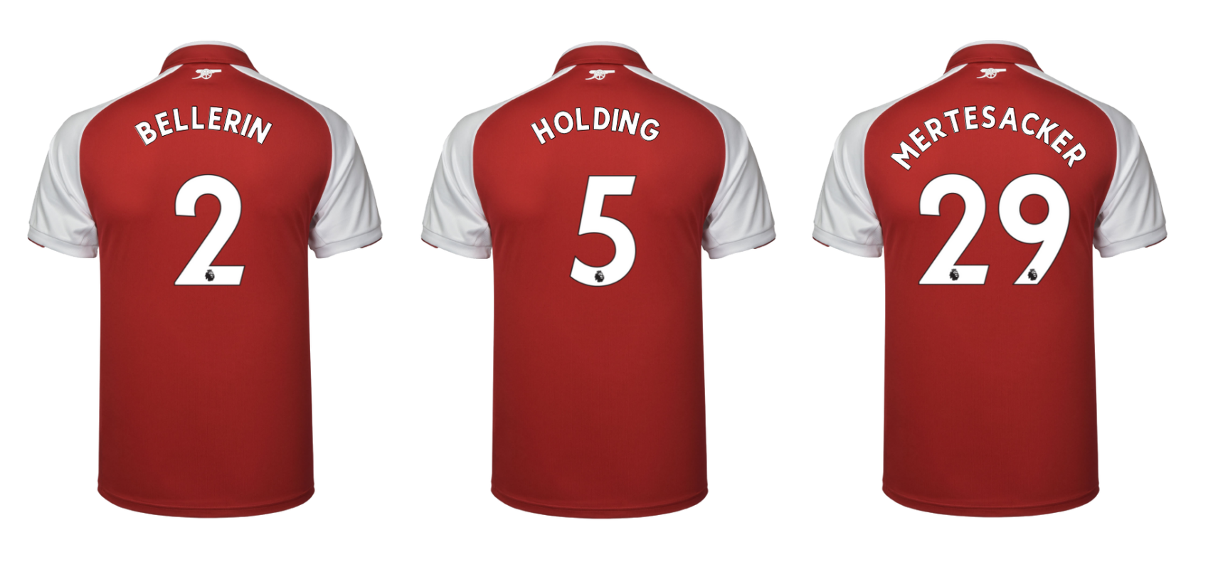 arsenal jersey numbers