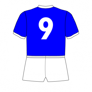 Number Nine Nine Players One Iconic Shirt Everton